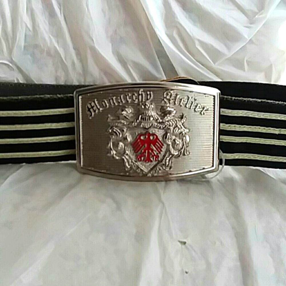 Vtg Monarchy Jeans Collection Belt Leather O/S USA NWOT